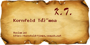 Kornfeld Tímea névjegykártya