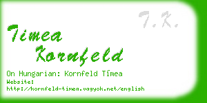 timea kornfeld business card