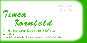 timea kornfeld business card